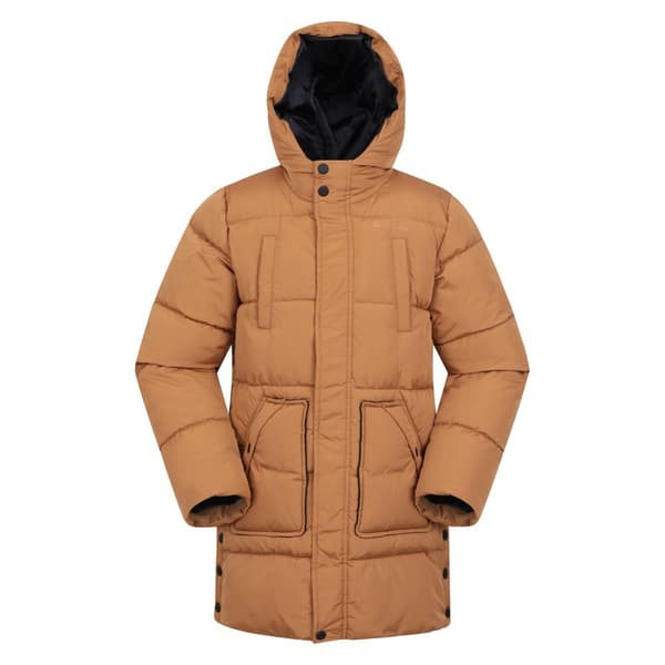 Mountain Warehouse Childrens/Kids Theo Water Resistant Long Padded Jacket Mustard 11-12 Years