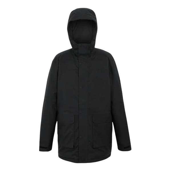 Regatta Mens Ezdale Waterproof Insulated Jacket Black Marl/Black S