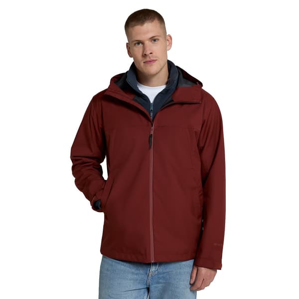 Animal Mens Elements Waterproof Jacket Dark Red XL