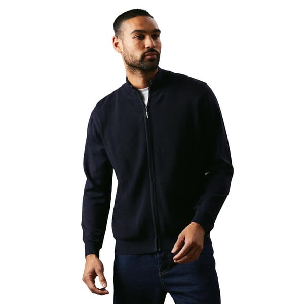 Maine Mens Knitted Honeycomb Full Zip Jacket