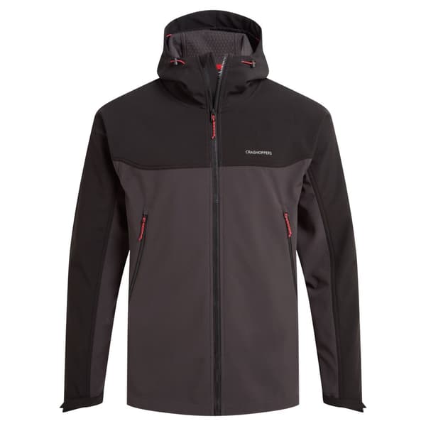 Craghoppers Mens Seer Hooded Waterproof Jacket Black/Black Pepper M