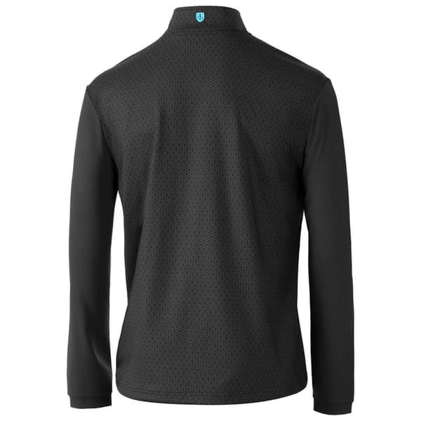 Island Green Mens Abstract Zip Neck Golf Base Layer Top