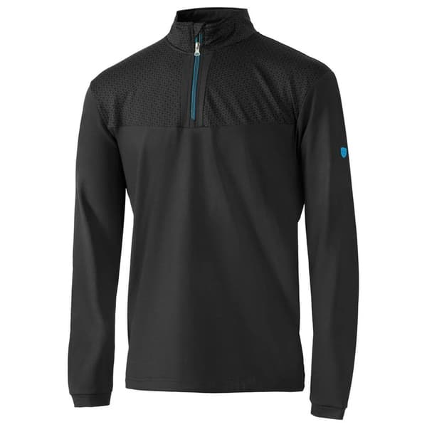 Island Green Mens Abstract Zip Neck Golf Base Layer Top