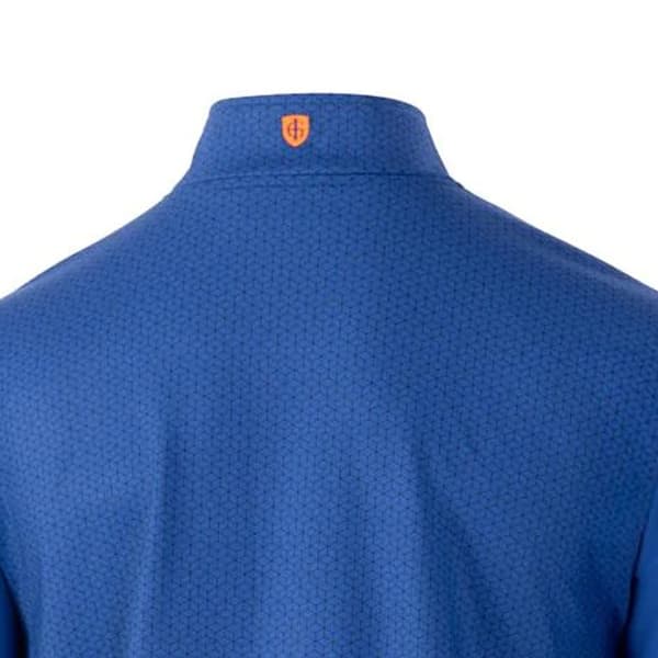 Island Green Mens Abstract Zip Neck Golf Base Layer Top