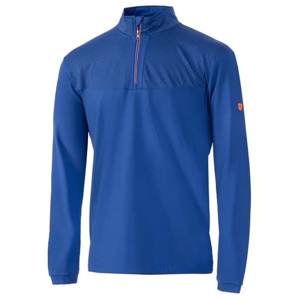 Island Green Mens Abstract Zip Neck Golf Base Layer Top