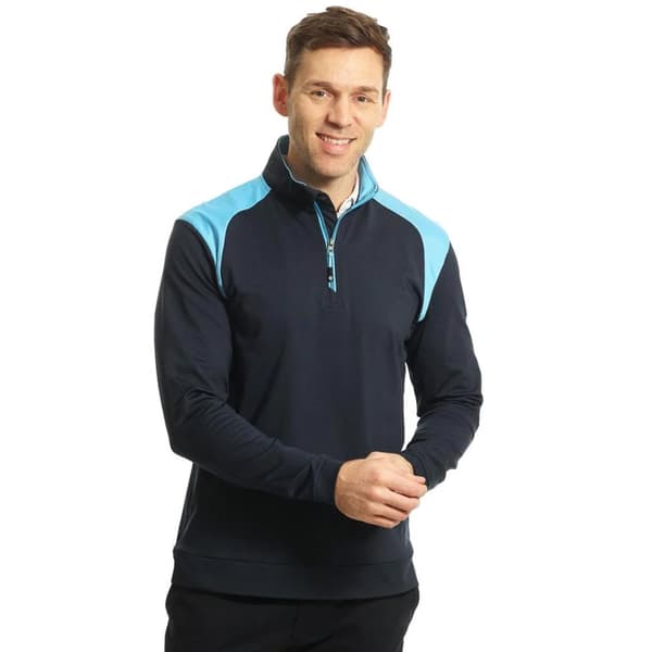 Island Green Mens Colour Block Panelled Golf Top Layer