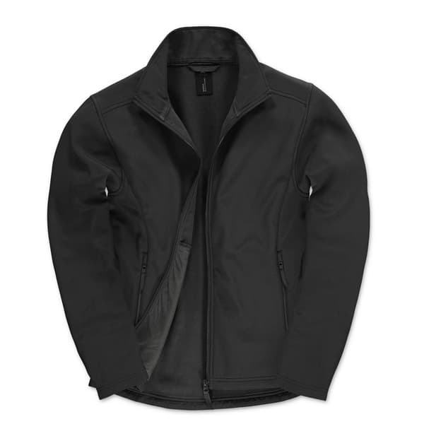 B&C Mens ID.701 Soft Shell Jacket Black/Black L