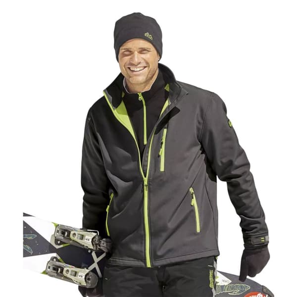 Atlas For Men Mens Microfleece Lined Water Repellent Soft Shell Jacket