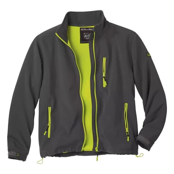Atlas For Men Mens Microfleece Lined Water Repellent Soft Shell Jacket