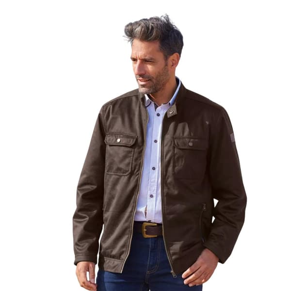 Atlas For Men Mens Faux Suede Water Repellent Jacket