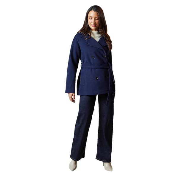 Principles Womens/Ladies Wool Double-Breasted Short Trench Coat