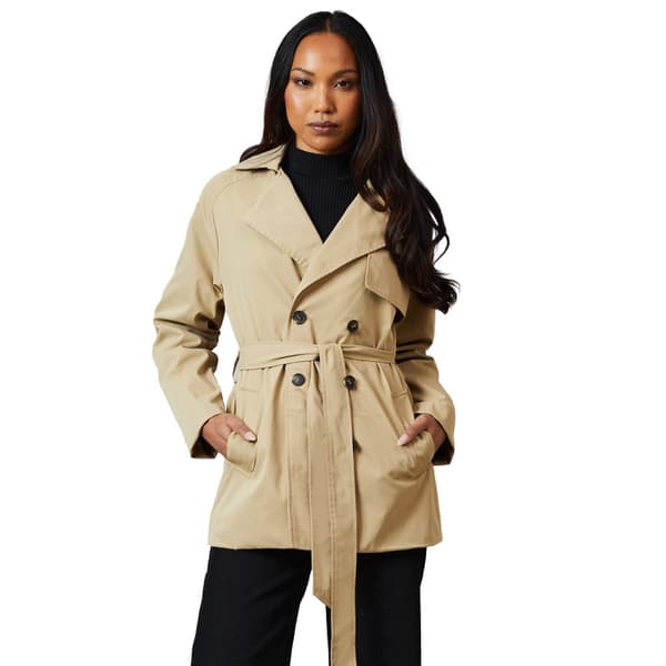 Principles Womens/Ladies Short Relaxed Fit Trench Coat Stone 10 UK