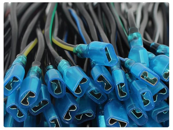 Flatstifthylse isolert med kabel 13cm, 100stk