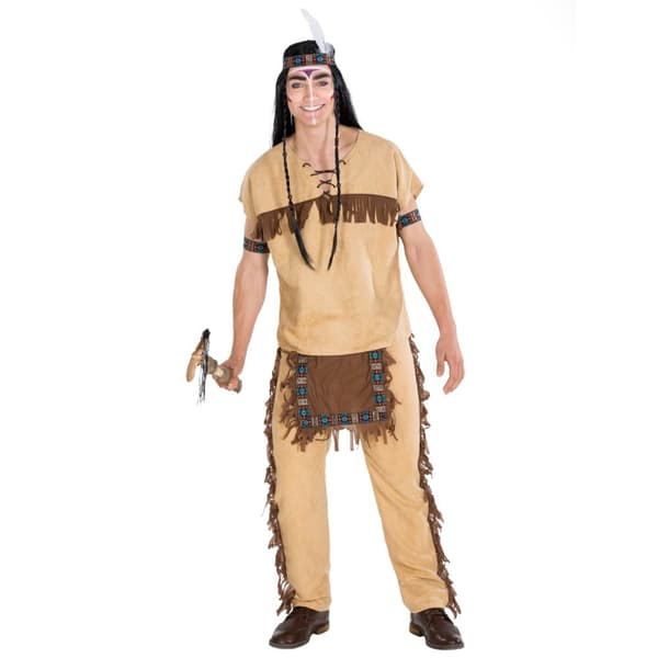 Indianeren Black Hawk kostume Brun L