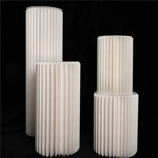 Fødselsdagsdekoration, Foldedesign, Cylindrisk form, 20 40 60 80 100hvid