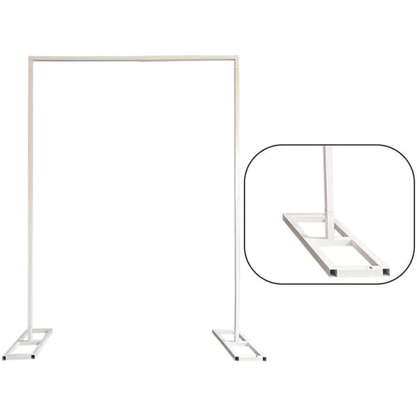Ballonbue Ramme, Metal Konstruktion, Firkantet Design, W15m H2m, hvid-C