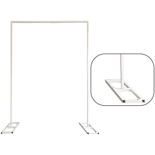 Ballonbue Ramme, Metal Konstruktion, Firkantet Design, W15m H2m, hvid-C W2m  H2m 2