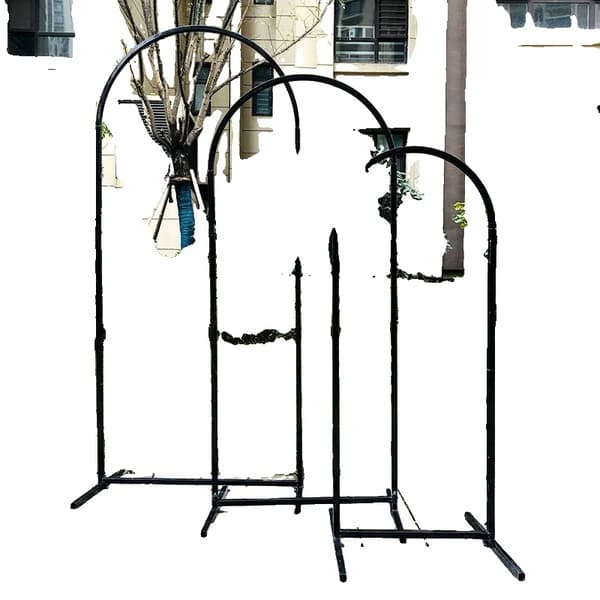 Metal Ballonbuebue Support Kit, Holdbart og alsidigt i tre størrelser, Elegant sort ramme,H1,5m 1,8m 2m (sæt), sort