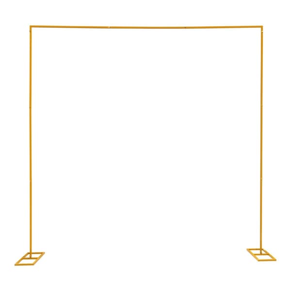 Bryllupsbue Stativ, Justerbar Højde, Holdbar Metal Konstruktion,9,8X9,8FT, Guld