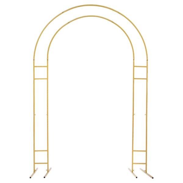 Metal Bryllupsbue, Moderne Design, Belastningsevne 10 kg,Guld, 150x50x220cm