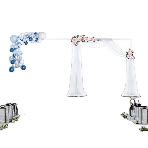Bröllopsbåge Ställning, Modern Kolfiberstål Konstruktion, Fristående Design, Storlek 6m x 3m