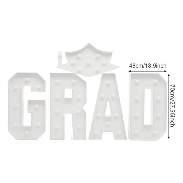 Examensljusbrev, Varmvit LED, Stående design,Ren vit