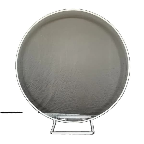 Järblomsbåge, Elegant Rund Form, Anpassningsbara Storlekar,Vit-kvadrat bas, 2m(78.7in)