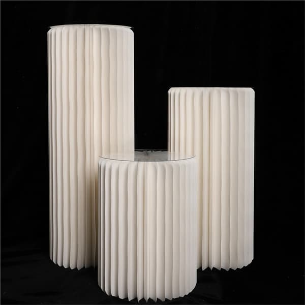 Pappersvikningsbröllopsblomma, cylindriskt prydnadsföremål, DIY-festtillbehör,H60 80 100
