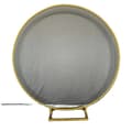 Miniatyrbild 1 av 2: Bröllopsbåge Bakgrundsställning, Utomhusgräsmatta Dekor, Rund Design, 1,8m (70,8 tum), Guld-fyrkantig bas
