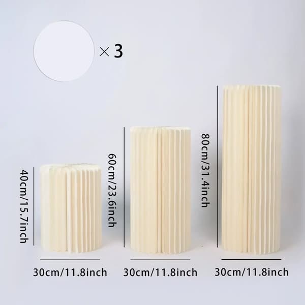 Cylinder Cake Pedestal Stand, Hållbar Papp, Flera Färgalternativ,H40 60 80
