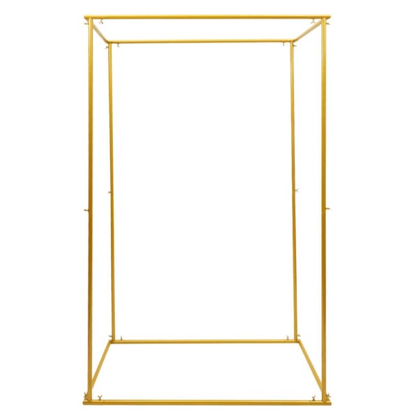Bryllupsbue, Guldmetalramme, Robust Baggrund til Begivenheder,Højde - 184cm, Guld