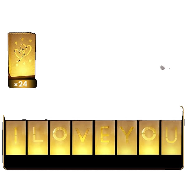 Förslag Dekorationsset, 15 LED-lampor, Flamskyddat papper,Mängd F