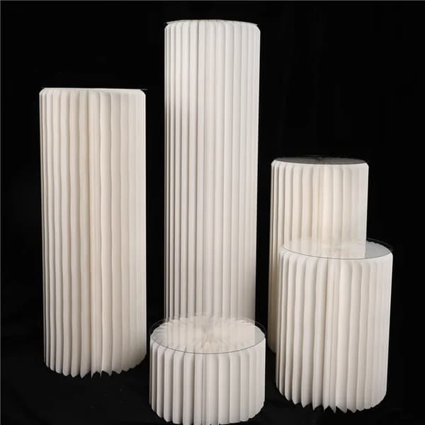 Födelsedagsdekoration, vikbar design, cylindrisk form, 20 40 60 80 100vit