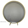 Miniatyrbild 1 av 2: Trädgårdsbröllop Metallställning, Cirkulär Bågdesign, Mångsidig Dekoration för Alla Tillfällen, 2,5m (98 tum), Guld