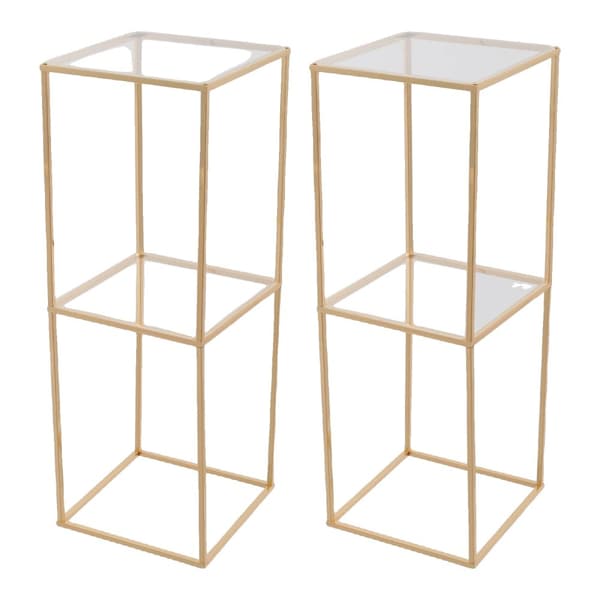 Bröllopsblomsterställ, Robust metalldesign, Elegant dekoration,M, Guld