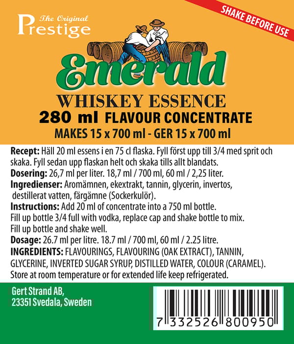 PR Emerald Whisky essens 280 ml