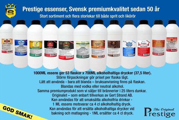 PR Extra Mörk Jamaica Rum essens 1000 ml