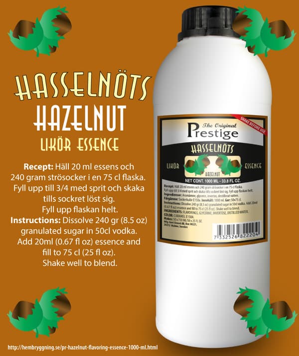 PR Hasselnöt essens 1000 ml