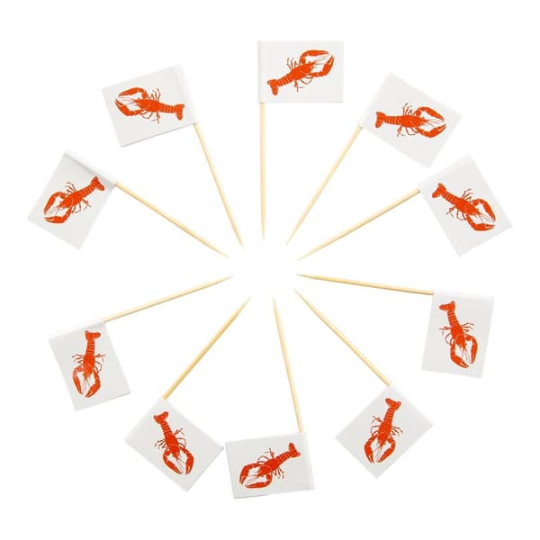 Tandpetare Cocktailflagga Kräfta 10-pack