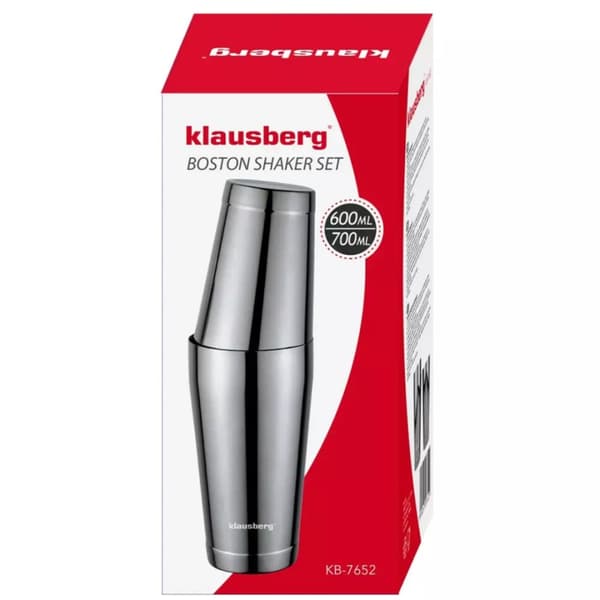 BOSTON SHAKER cocktaileille KLAUSBERG KB-7652 700ml + 600ml
