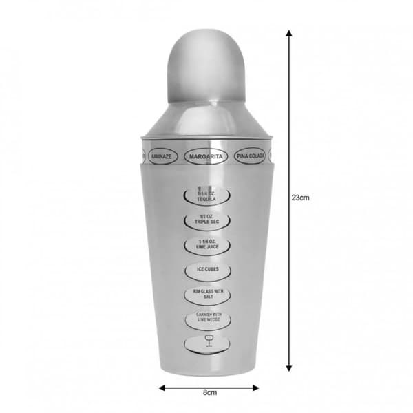 BARTENDER SHAKER MED OPSKRIFTER 600ml KINGHOFF KH-1393