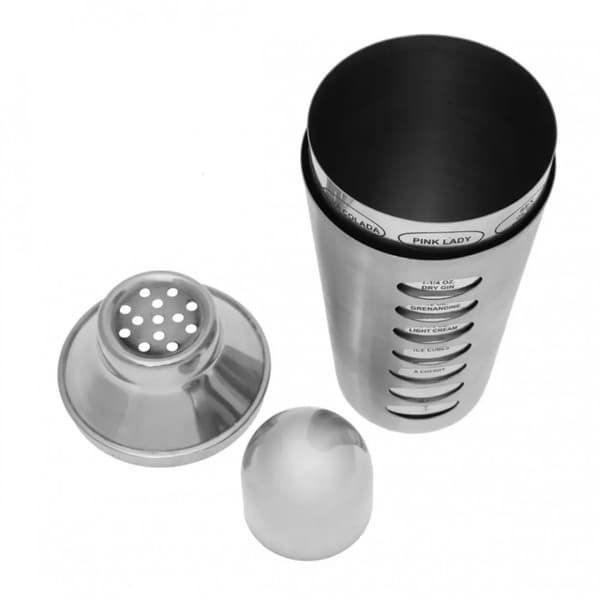 BARTENDER SHAKER MED OPSKRIFTER 600ml KINGHOFF KH-1393