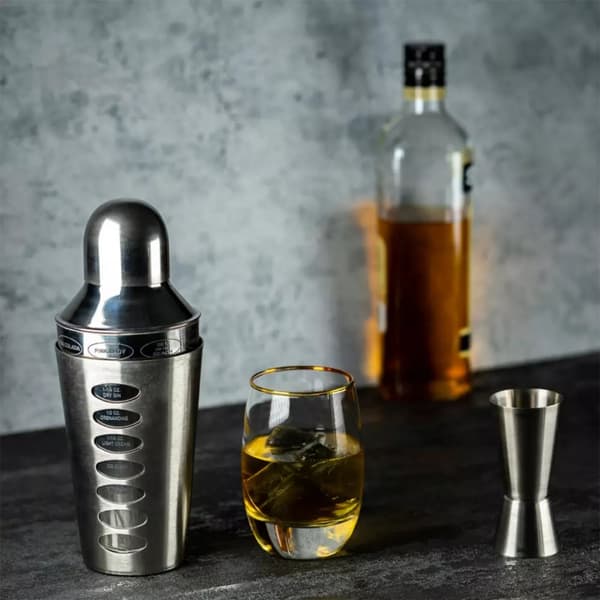 BARTENDER SHAKER MED OPSKRIFTER 600ml KINGHOFF KH-1393