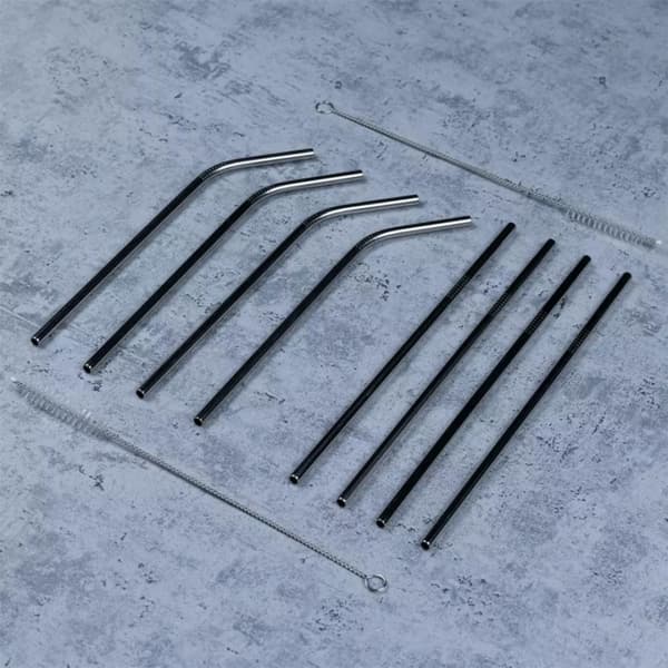 KINGHOFF METAL DRIKKE STRÅ 8 stk. + SAG KH-1357
