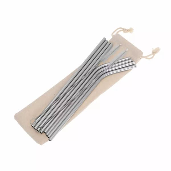 KINGHOFF METAL DRIKKE STRÅ 8 stk. + SAG KH-1357