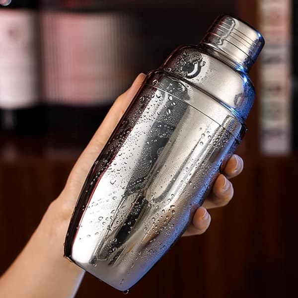 Cocktail-setti Tuplasekoitin 750ml Ruostumaton teräs Hopea 13 osaa