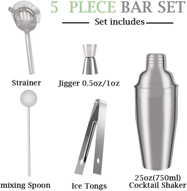 Cocktail Mixer Set - 5 osaa