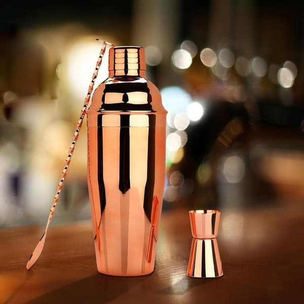 16st allt-i-ett bartenderkit med snyggt bambuställ, cocktailtillverkningssats, verktyg för cocktailbartending