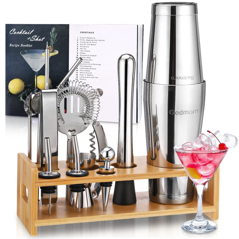 Cocktail Shaker Set Bartender Kit, 16st Boston Shaker Bar Tool Set, 304