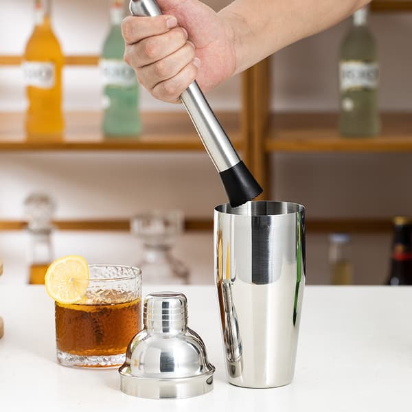INF 10-delt cocktailshakersett - 550 ML bartendersett i rustfritt stål 0